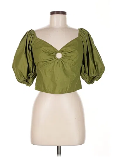 Pre-owned Abercrombie & Fitch 3/4 Sleeve Blouse In Green