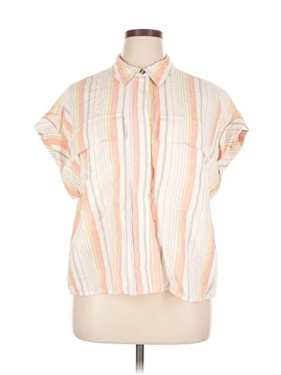 Pre-owned Ella Short Sleeve Blouse In Orange