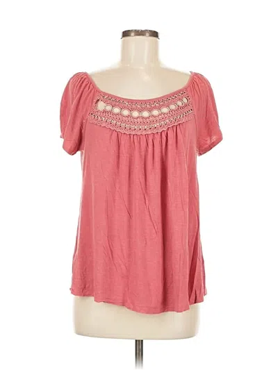 Pre-owned Maurices Short Sleeve T-shirt In Pink