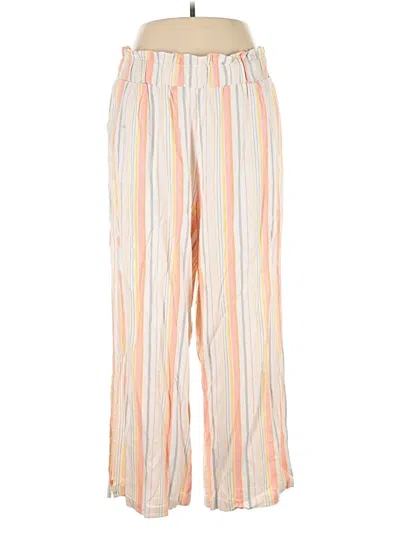 Pre-owned Ella Linen Pants In Orange