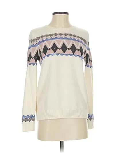 Pre-owned Charter Club Pullover Sweater In White