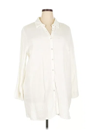 Pre-owned Jones New York 3/4 Sleeve Blouse In White