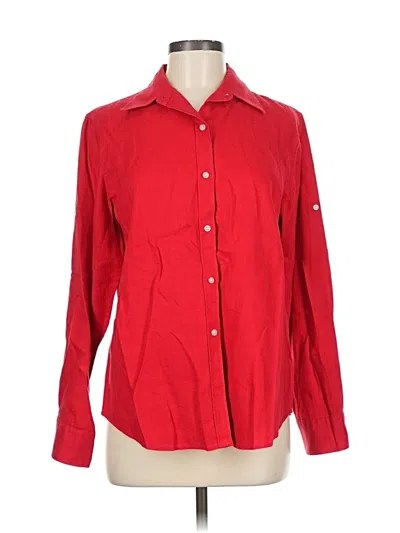 Pre-owned Polo Ralph Lauren Long Sleeve Button Down Shirt In Red