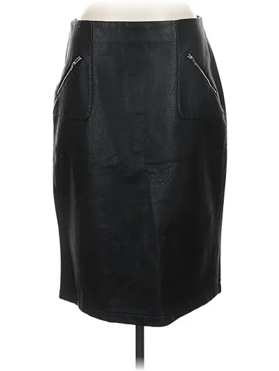 Pre-owned Black Tape_ Faux Leather Skirt In Black