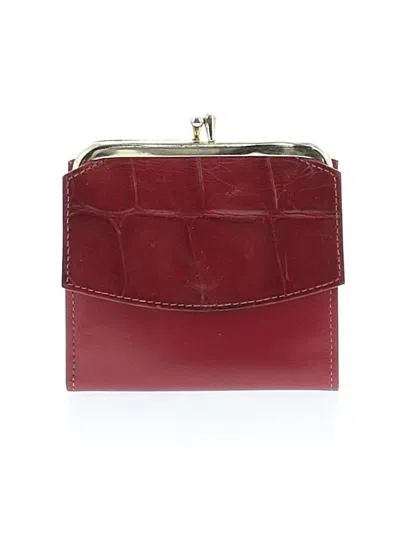 Pre-owned Unbranded Leather Wallet In Red