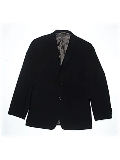 Pre-owned Nordstrom Kids' Wool Blazer Jacket In Black