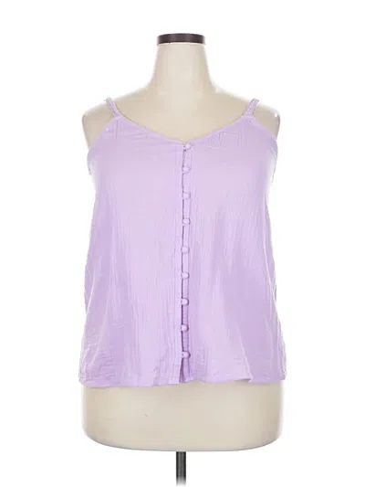 Yours Sleeveless Top Purple Sweetheart Neckline Tops In Purple