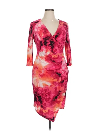 Pre-owned Calvin Klein Cocktail Dress In Red