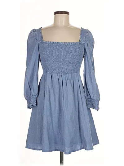 Pre-owned Day + Moon Casual Dress In Blue