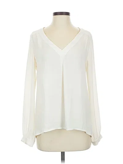 Pre-owned Banana Republic Long Sleeve Blouse In White