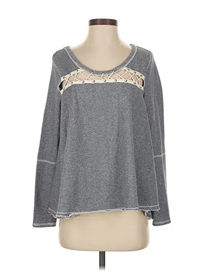 Pre-owned Free People Pullover Sweater In Gray