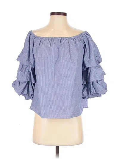 Pre-owned Renee C 3/4 Sleeve Blouse In Blue