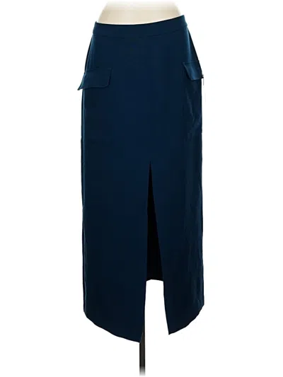 Pre-owned Eva Mendes By New York & Company Formal Skirt In Blue