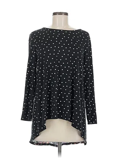 Pre-owned Chico's Long Sleeve T-shirt In Black