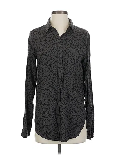 Pre-owned Abercrombie & Fitch Long Sleeve Button Down Shirt In Gray