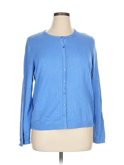 Pre-owned Talbots Cardigan Sweater In Blue