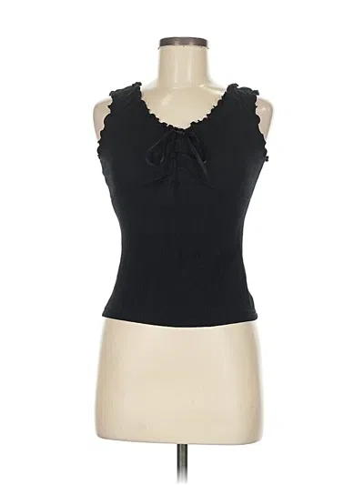 Pre-owned Brandy Melville Sleeveless Top Black Sweetheart Neckline Tops