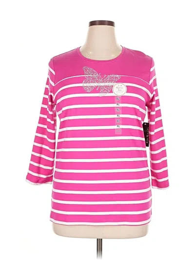 Pre-owned Kim Rogers 3/4 Sleeve T-shirt In Pink