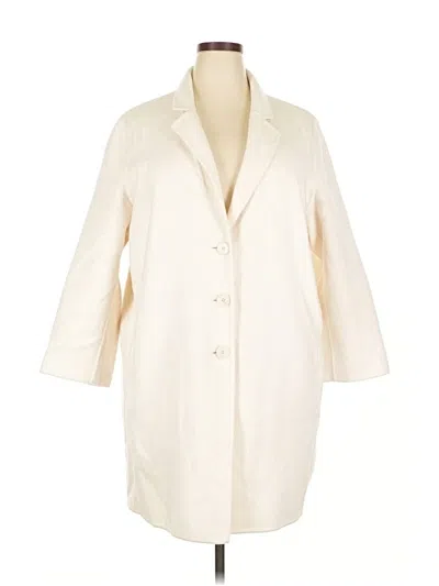 Pre-owned Banana Republic Wool Coat In White