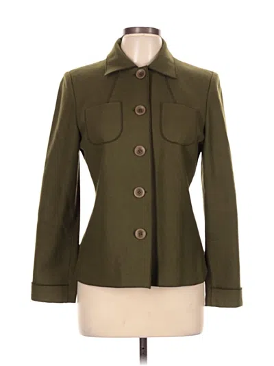 Pre-owned Harve Benard By Benard Holtzman Wool Blazer Jacket In Green