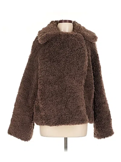Pre-owned Banana Republic Faux Fur Jacket In Brown