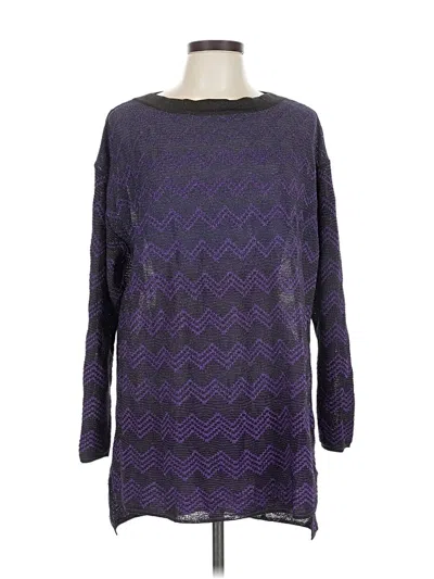 Pre-owned M Missoni Long Sleeve T-shirt In Purple