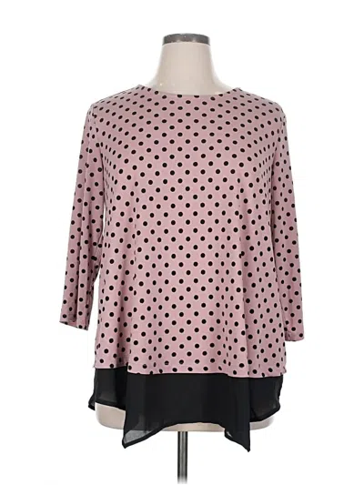 Pre-owned Adrianna Papell 3/4 Sleeve Blouse In Pink