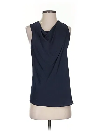 Pre-owned Ann Taylor Sleeveless Blouse In Blue