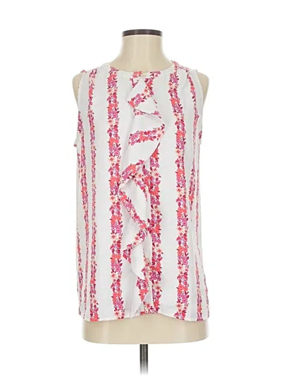 Pre-owned Ann Taylor Sleeveless Blouse In Pink