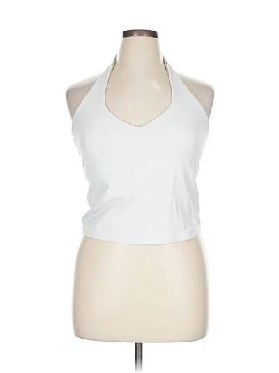 Pre-owned Lululemon Athletica Tank Top White Halter Neckline Tops