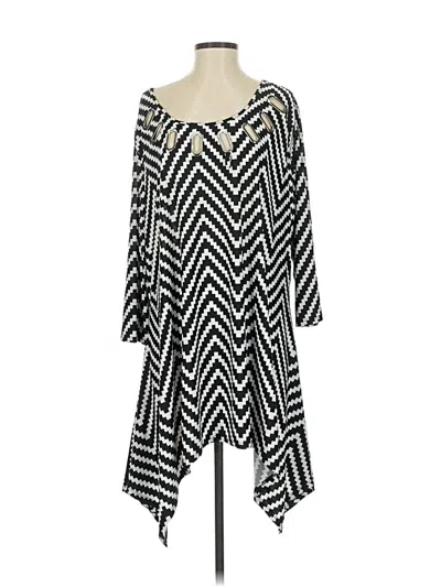 Ashley Stewart 3/4 Sleeve Blouse In Black