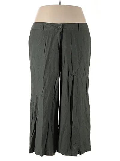 Pre-owned Ashley Stewart Linen Pants In Green
