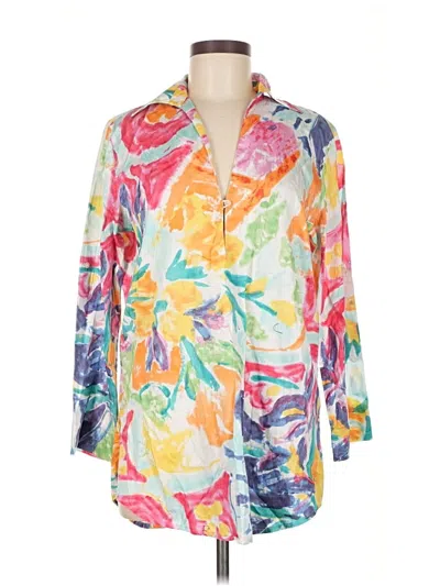 Pre-owned Polo Ralph Lauren 3/4 Sleeve Blouse In Orange