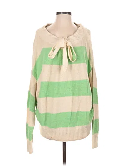 Pre-owned Free People Pullover Sweater In Green