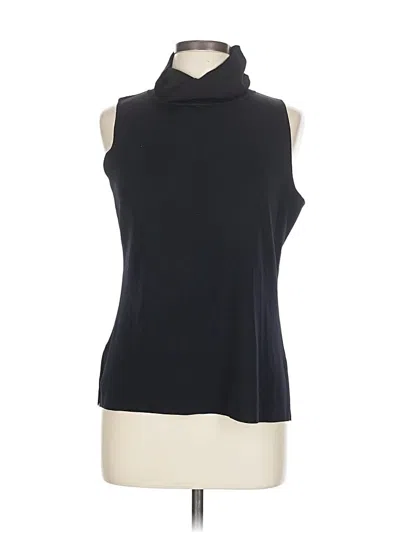 Pre-owned Misook Sleeveless Blouse In Black