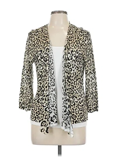 Pre-owned Chico's Cardigan Sweater In White