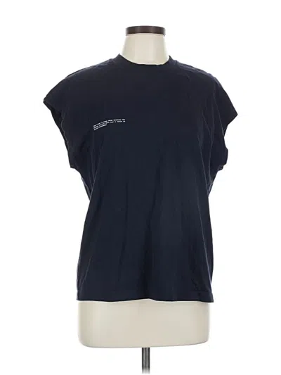 Pre-owned Pangaia Short Sleeve Top Blue Crew Neck Tops
