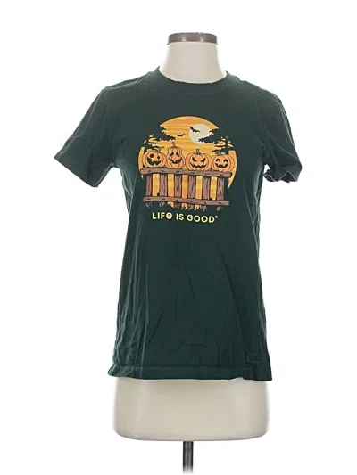 Pre-owned Life Is Good Short Sleeve T-shirt In Green