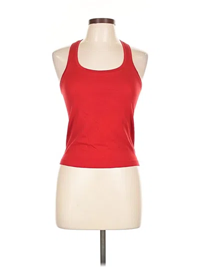 Pre-owned Lululemon Athletica Tank Top Red Halter Neckline Tops