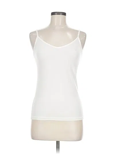 Pre-owned Uniqlo Tank Top White Halter Neckline Tops