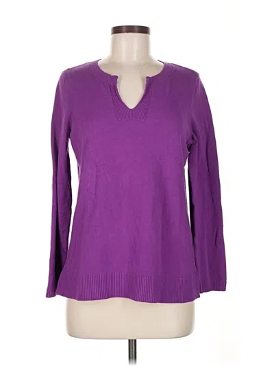 Pre-owned Jjill Pullover Sweater In Purple