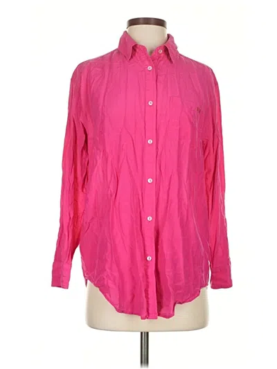 Pre-owned Solid & Striped Long Sleeve Button Down Shirt In Pink