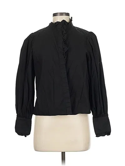 Pre-owned Banana Republic Long Sleeve Blouse In Black
