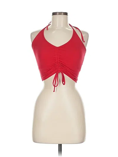 Pre-owned Hollister Tank Top Red Halter Neckline Tops