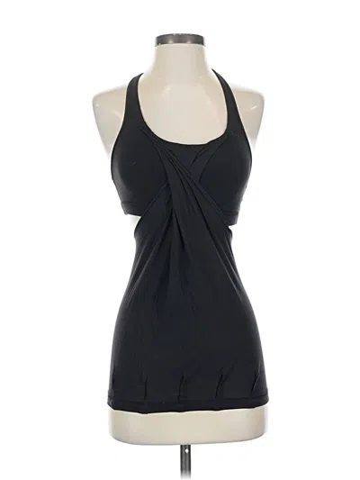 Pre-owned Lululemon Athletica Tank Top Black Halter Neckline Tops