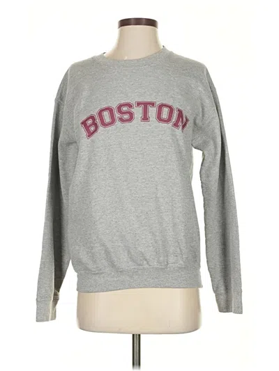 Pre-owned Gildan Sweatshirt In Gray