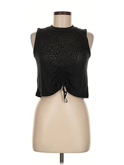 Pre-owned Lululemon Athletica Tank Top Black Halter Neckline Tops