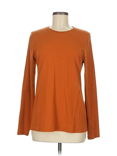 Pre-owned Athleta Long Sleeve T-shirt In Brown