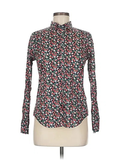 Pre-owned Liberty Art Fabrics For J.crew Long Sleeve Blouse In Black