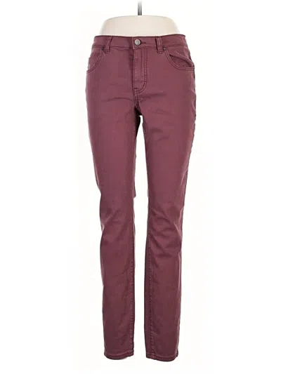 Pre-owned Caslon Jeans In Burgundy